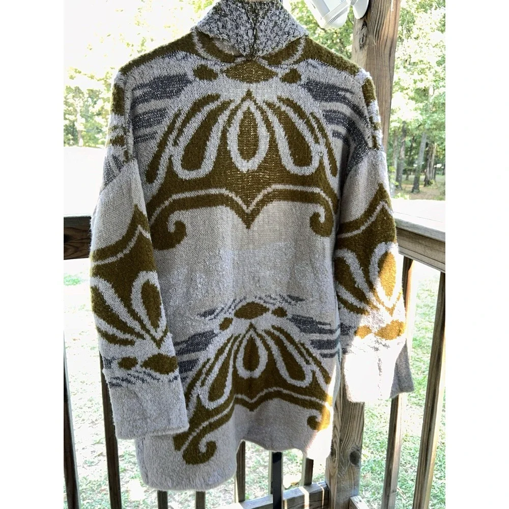 Free People Nocturnal Patterned Cardigan Small